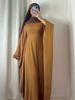 Ramadan Eid Weiche Crepe Khimar Batwing Abaya Dubai Islam Muslim Modest Afrikanische Kleider für Frauen Kaftan Kebaya Robe Femme Musulma