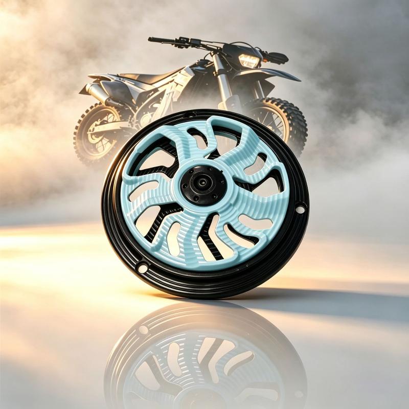Universal Motorcycle Rotating Fan Cover Shockproof Plastic Spinner Radiator Protects Fan Blades for Bumpy Mountain Road Riding