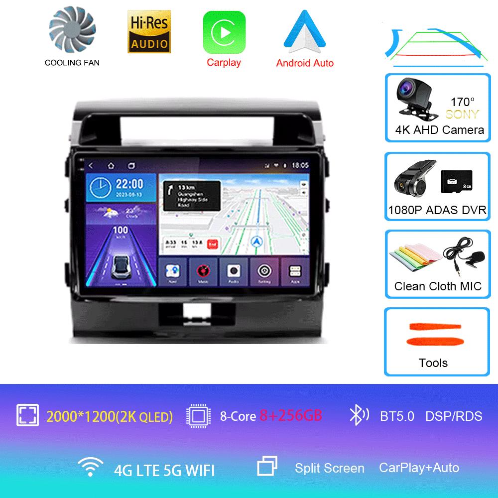 10.1 Inch Android For Toyota Land Cruiser 200 2007 - 2015   Car Radio Multimedia Player Navigation GPS Wireless Carplay DSP Wifi