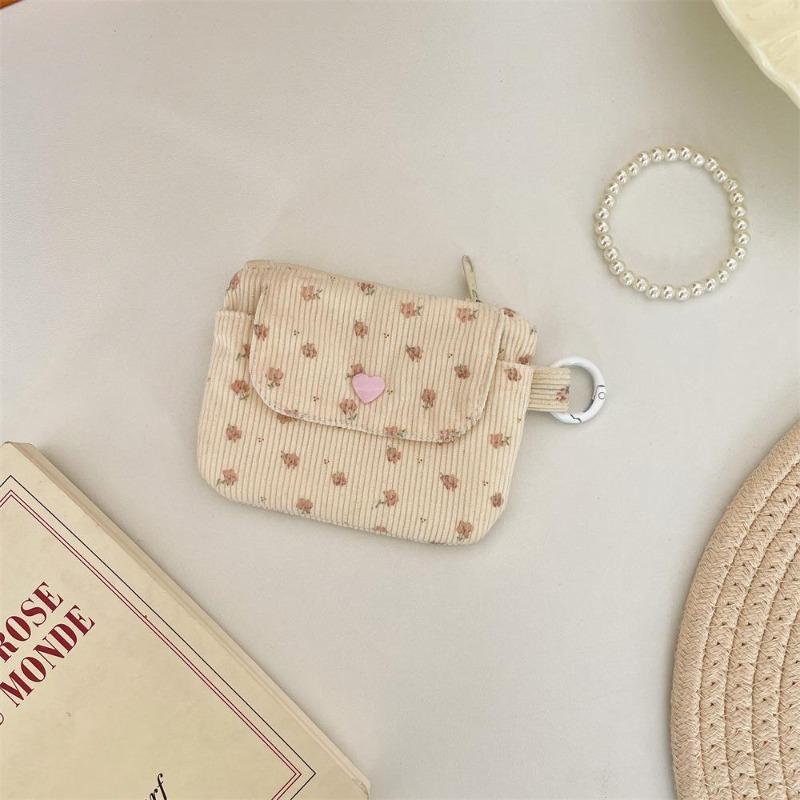 Cute Cartoon Floral Quilting Document Storage Bag Card Wallet Coin Purse ID Card Holder Driver's License Holder Badge Holder