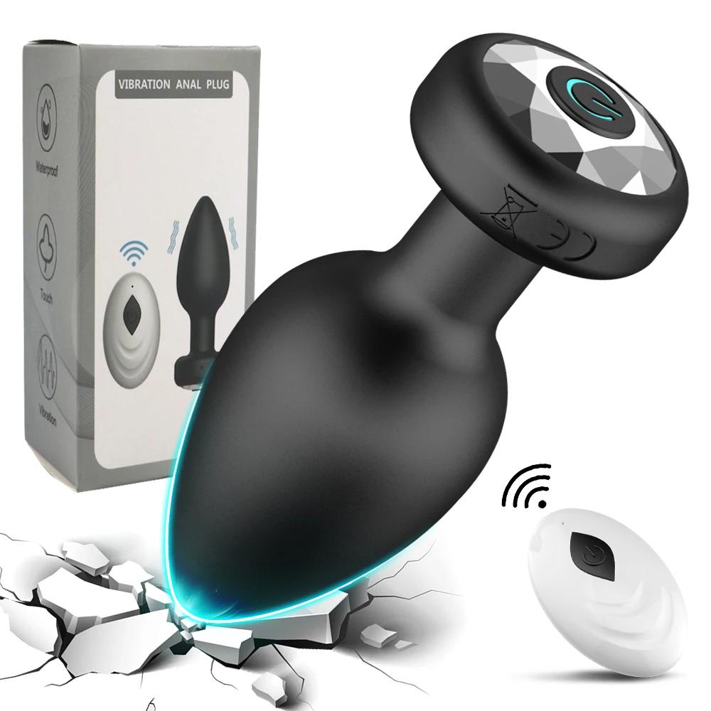 Anal Plug Vibrator 10 Frequency Butt Plug Prostate Massager Wireless Remote Control Adult Sex Toys for Men and Women and Couples