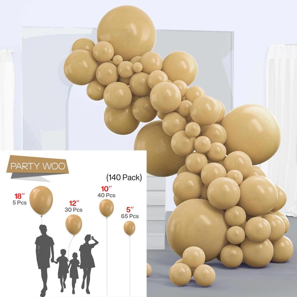 Conjunto de Balões Macarons Matte e Metálicos para Decorações de Festa de Aniversário Multicena
