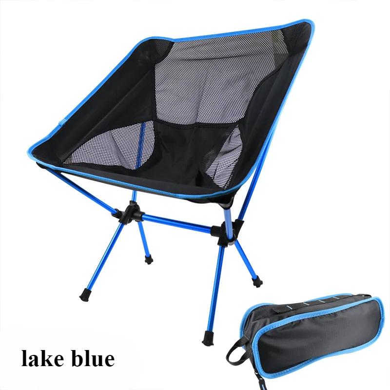 New Detachable Portable Folding Moon Chair Outdoor Camping Chair Playa Beach Accessories Fishing Foldable Lightweight Furniture