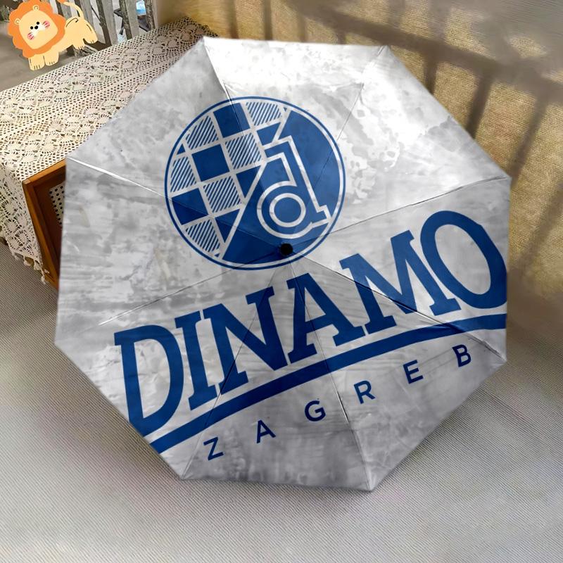 GNK Dinamo Zagreb pattern, automatic folding umbrella, portable and foldable design, 8 ribs, a Christmas or birthday gift.
