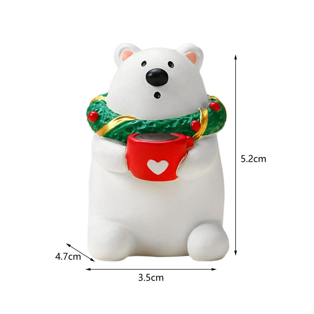 Christmas Tabletop Ornament Resin Figurine Cute Classic Characters Handcrafted Xmas Decor Shelf Sculpture for Holiday Gift