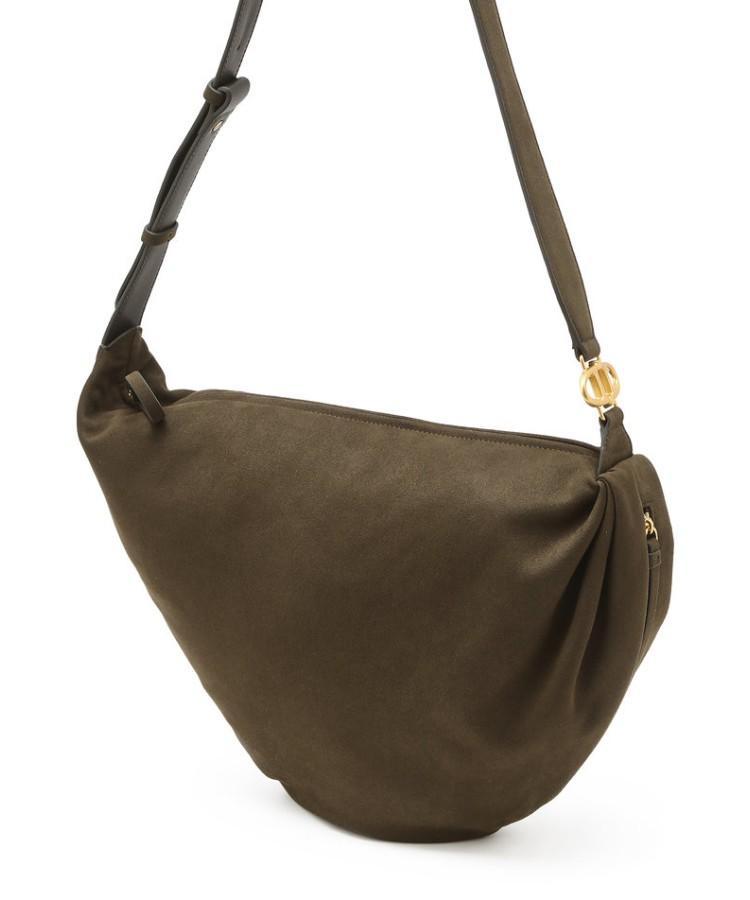 Athe Vanessabruno [Feve] Khaki Suede Fabric Febe Shoulder Bag M Aaba5F105K2