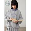 ZIHAN Damen Kapuzenpullover mit Hemdkragen & Falten-Miniröck Set