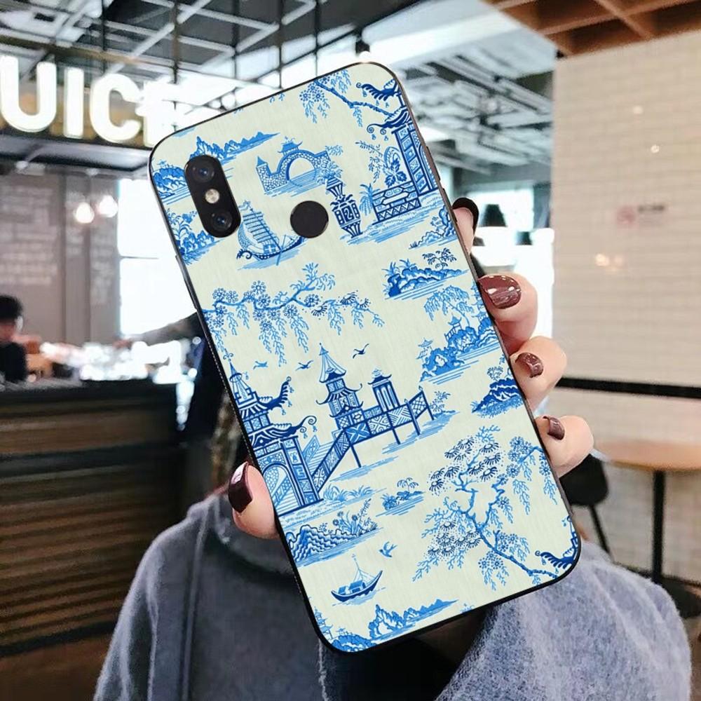 Blue and white porcelain Phone Case For Xiaomi Mi 5X 8 9 10 11 12 lite pro 10T PocoX3pro PocoM3 Note 10 pro lite