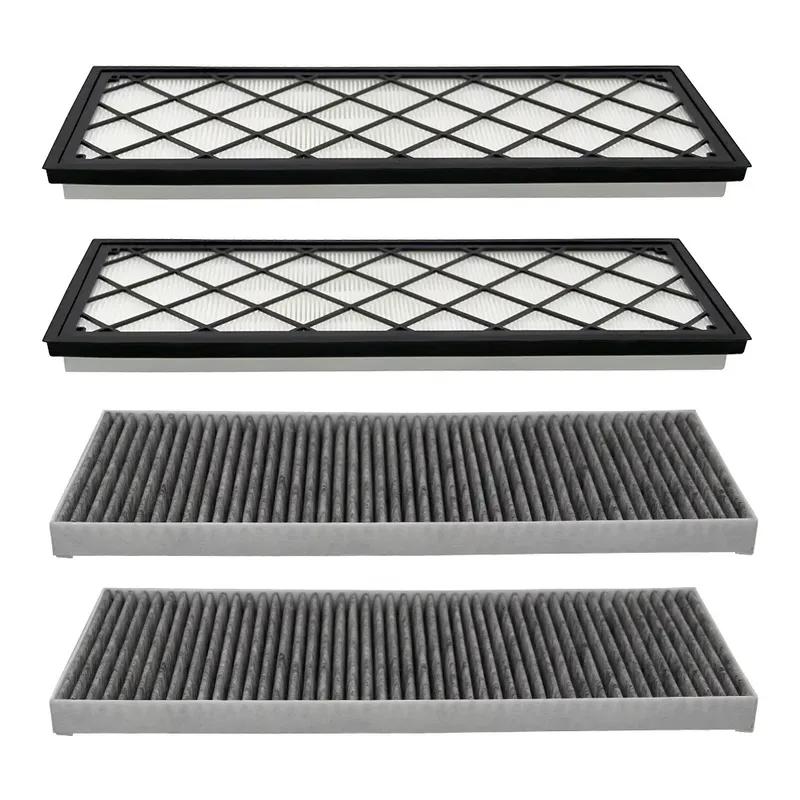 Per Tesla Model Y Juniper 2025-2020 2026 4 Pezzi Filtro Abitacolo HEPA Filtro Ingresso Sostituzione con Accessori al Carbone Attivo