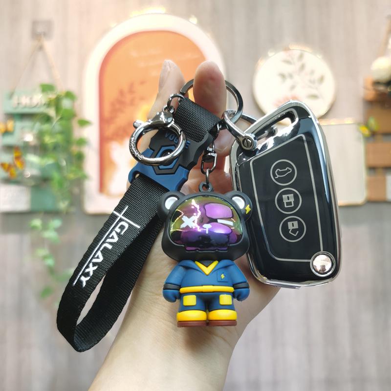 New Baojun Key Case for Kiwi EV, E300, RC6/RC5, RS3, RS5, Nano Car - Female Buckle Shell Bag