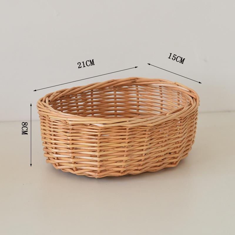 

Wicker Woven Serving Baskets for Bread Fruit Vegetable Handmade Oval Storage Basket Display Wicker Basket Home Decoration