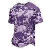 Men's Casual Button Neck Lightweight Breathable Short Sleeve Shirt Camouflage Print Design Suitable for Outdoor Activities