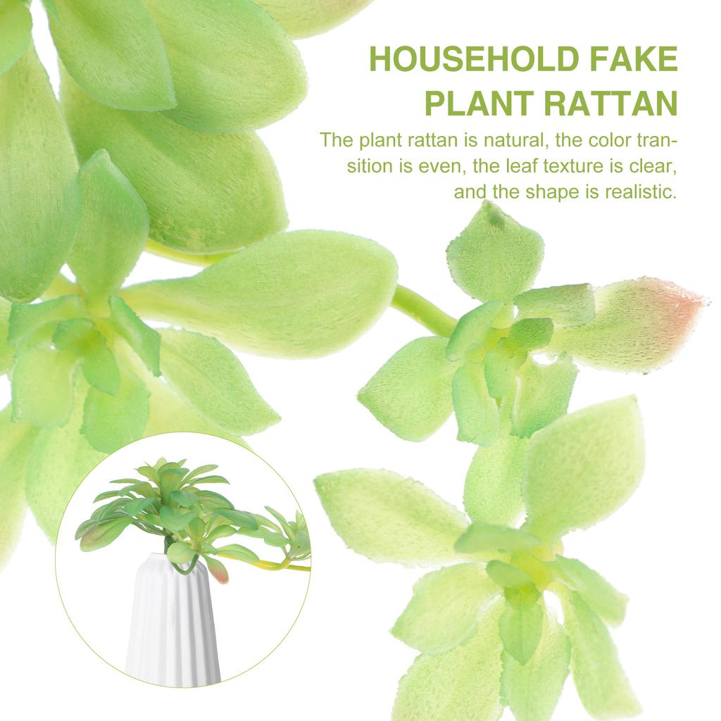1pc Realistic Succulent Plant Rattan Decor Vivid Fake Greenery For Home Office Wall Wedding Scene Diy Craft Decor Supply