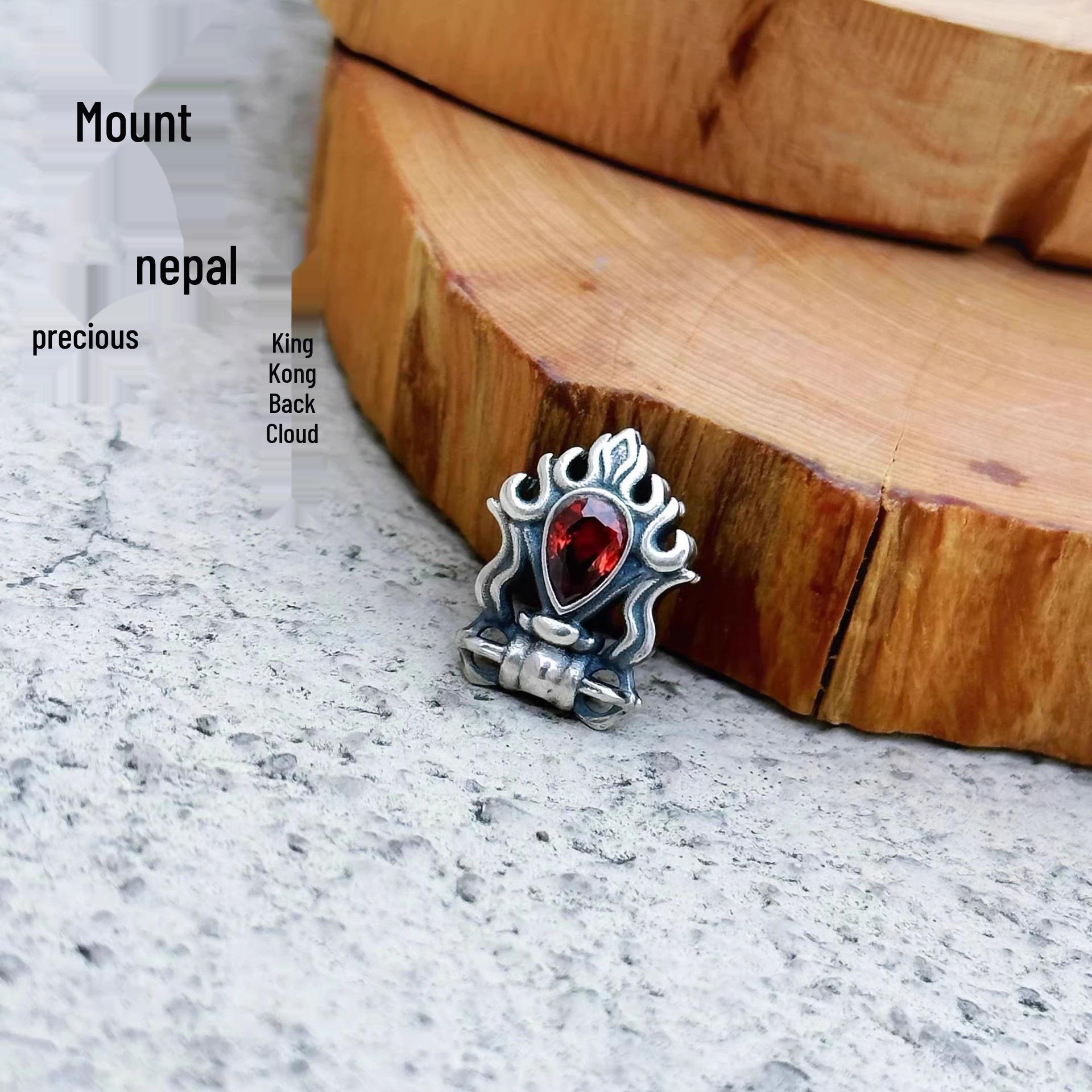 Flame Pattern Tibetan Style Vajra Hand String - Retro Manibao Wenwan Accessories for DIY and Matching