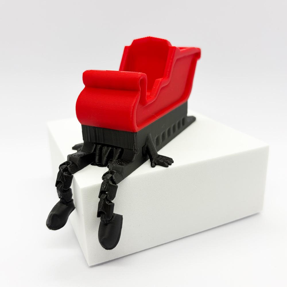 3D Printed Ghost Decorations with Movable Legs for Christmas and Halloween