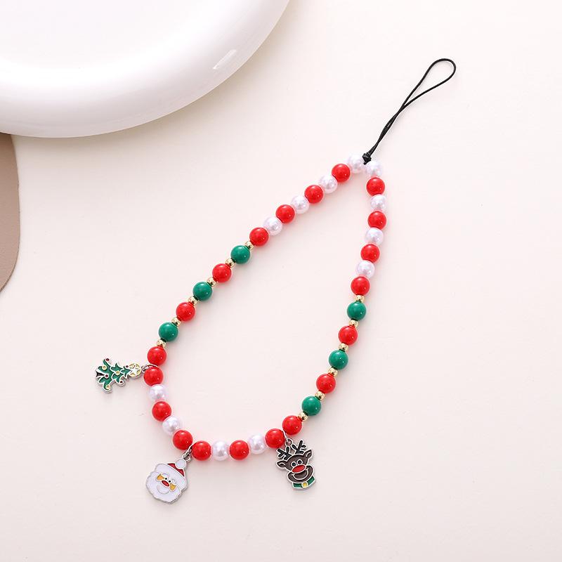 New Christmas Mobile Phone Chain DIY Accessory Bell Pendant Phone Case Decoration Hanging Ornament Anti-drop Mobile Phone Chain