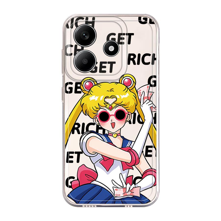 Sailor Moon Soft Phone Cover Case for Xiaomi Redmi Note 14 Pro Plus 11S 13C 14C A4 12S 11 10S 12 9 10 Note 13