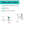 Poids Coulissants pour la Pêche au Silure en Eau Salée Hameçon Coulissant avec Mousqueton à Double Verrouillage Connecteurs de Ligne de Pêche en Acier Inoxydable