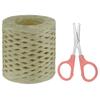 Raffia Papier Knutsel Lint Assortiment Kit, Natuurlijk Raffia Touw met Schaar voor Cadeaus, Bloemenboeketten, Decoratie 218 Yards