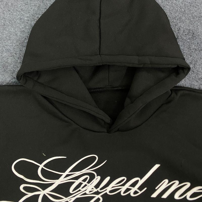 European and American Y2K Street Retro Dark Printed Long Sleeve Hoodie