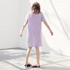 Chuyu Women's Flowing Wavy Texture T-Shirt Dress