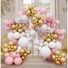 Metallic Blue Silver Balloons Garland Arch Kit Starburst Foil Balloons Birthday Party Kids Baby Shower Party Decorations Wedding