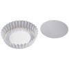 Tiger Crown Tart Pan, Silver, 176 X 38mm, Separate Tart Pan, 180cm Deep, Chrome-Plated Steel, Removable Bottom, 997