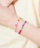 Bonbeau Initial Smile Color Beads Bracelet Smile Charm Initial Transparent Bead Bracelet 3 Colors