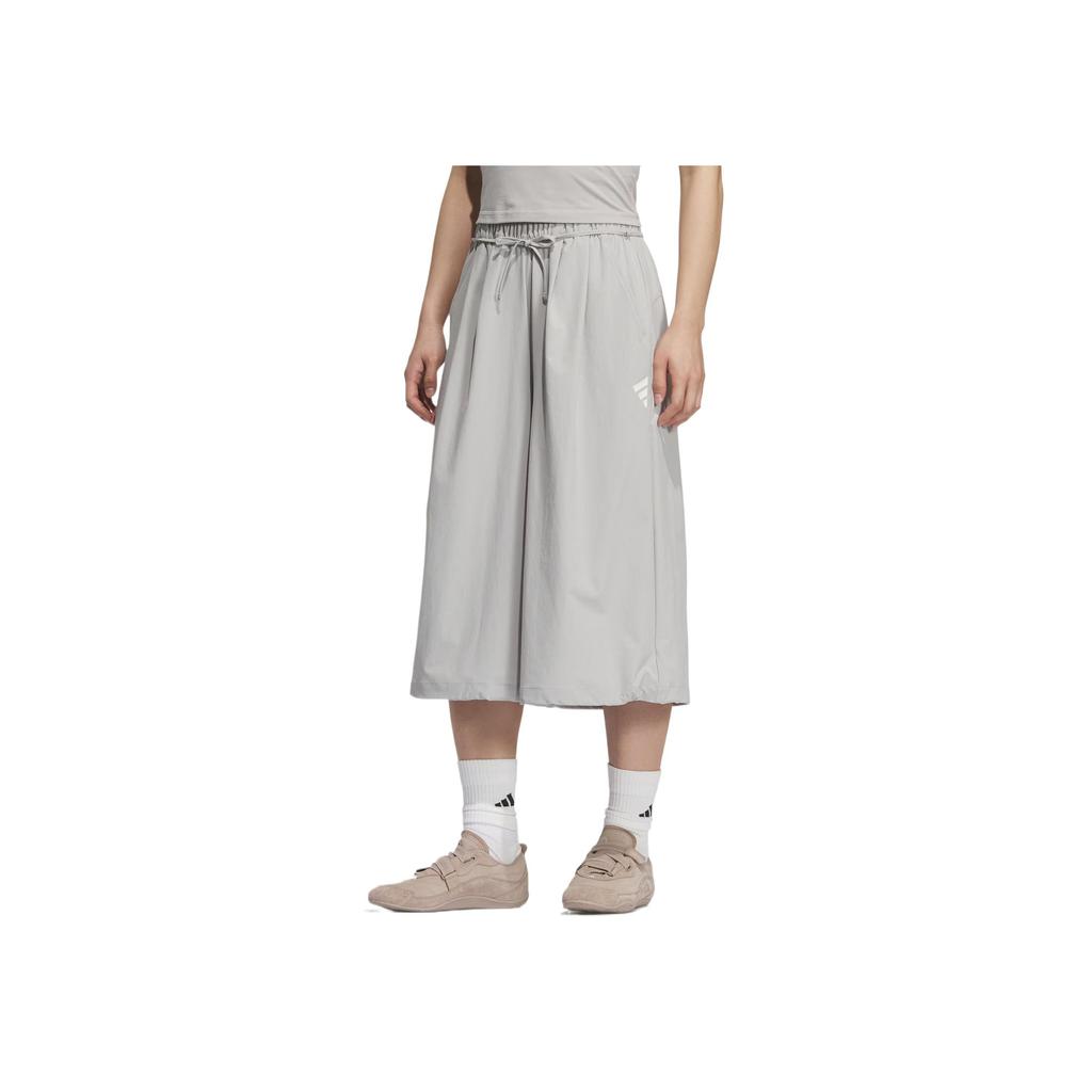 Adidas Fos Future Style Woven Skirt Fashion Comfortable Beautiful Simple Casual Shorts Women Skirts Light-Gray KC3761