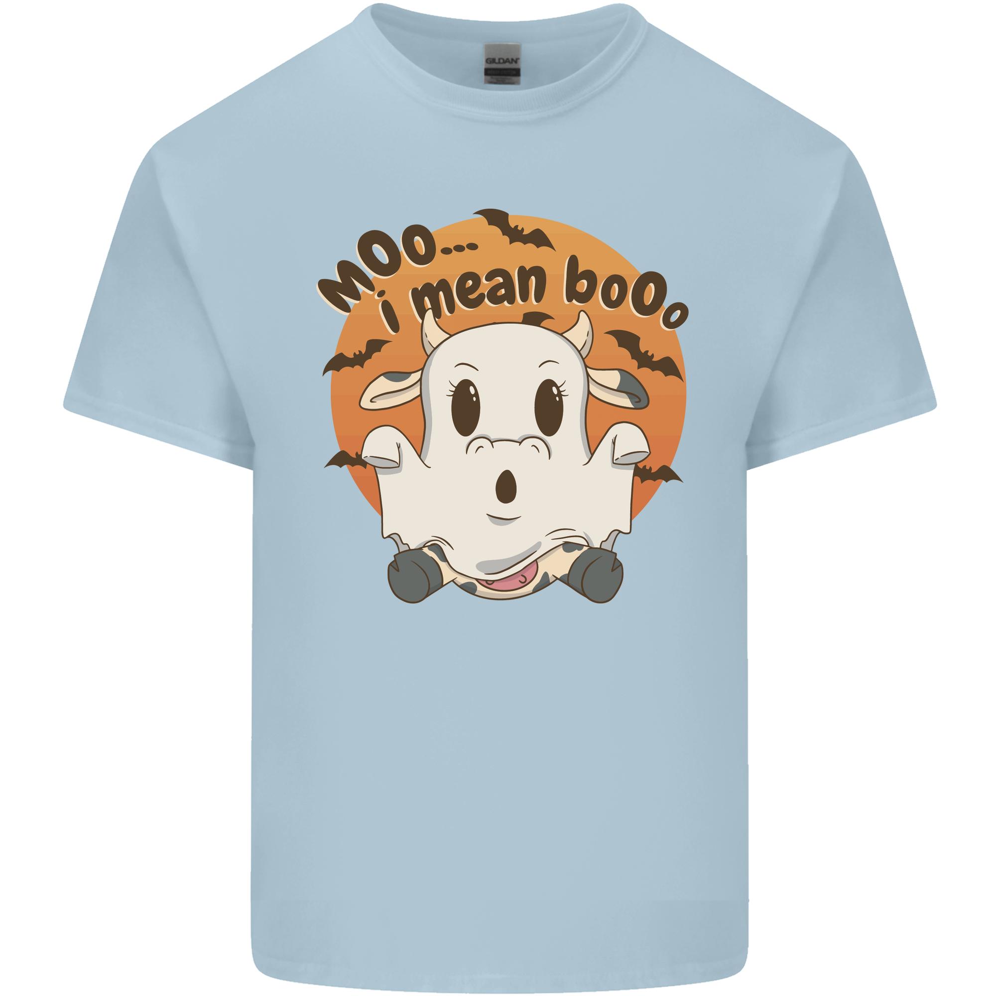 Moo I Mean Boo Funny Cow Halloween Unisexs Light Cotton TShirt S