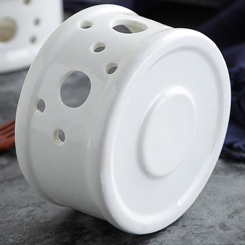 Hollowed-out Design Ceramic Stew Bowl  Heat Preservation Stew Bowl Candle Heater