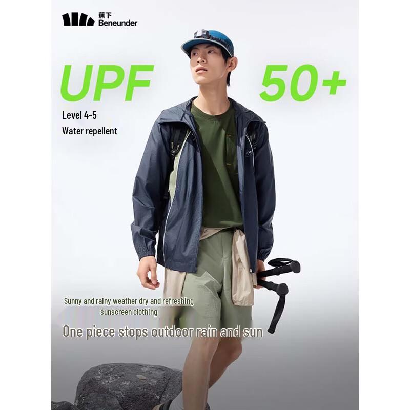 Beneunder Men s UPF 50+ Sun Protection Jacket WR938 L
