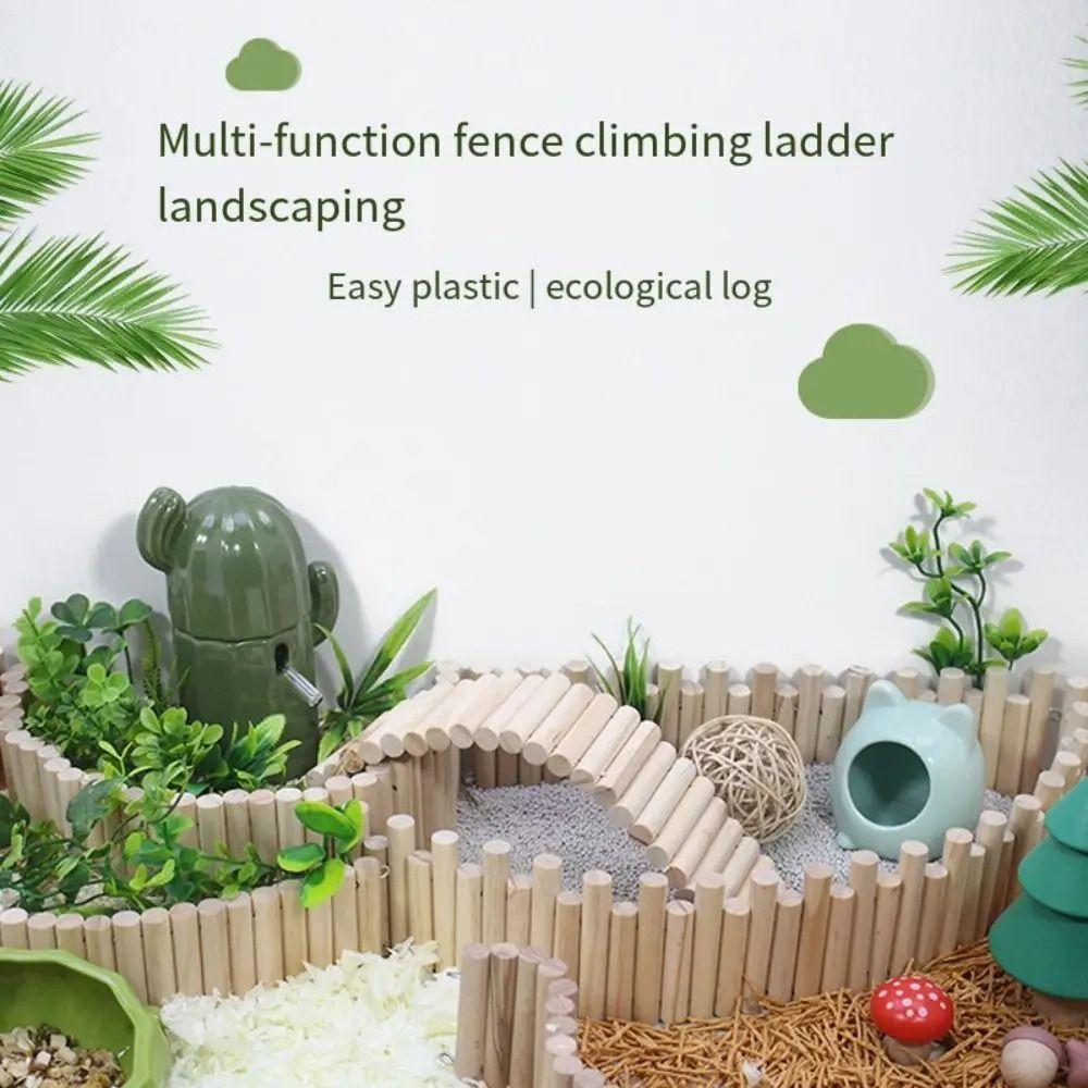 1 Stück Einfach zu installieren Hamster Kletterleiter Holz Etage Plattform Kleintierbedarf