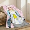 Cute Sexy Anime Characters SUPER SONICO Throw Lightweight 240g Flannel Blanket Soft Skin-friendly for Summer Cooling