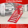 2-Piece Hydraulic Car Ramps, 5T Capacity, Adjustable Height for Home Garage Vehicle Repair and Oil Changes