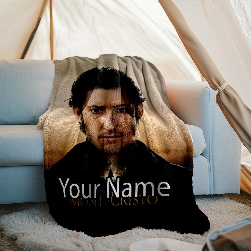Custom Name The Count of Monte Cristo Theme Printed Blanket - Perfect for Couch, Bed, Travel & Outdoor Use | Machine Washable, Cozy & Durable.