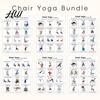 Office Worker Exercises 3Pcs Chair Yoga Poster Set for Seniors Low Impact Stretching Exercise Beginner to Advanced Chart Elderly Seated Morning