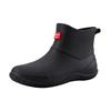 Fashion Rain Shoes Men's Short Tube Velvet Removable Four-season Comfortable Non-slip Kitchen Rubber Shoes Waterproof Car Wash Shoes Men