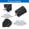 uxcell 8-Piece Thread Adjustable Leveling Feet, 1.02" x 1.26" Rubber Furniture Feet with M6 x 10mm Studs, Table Chair Feet Floor Protector, Black