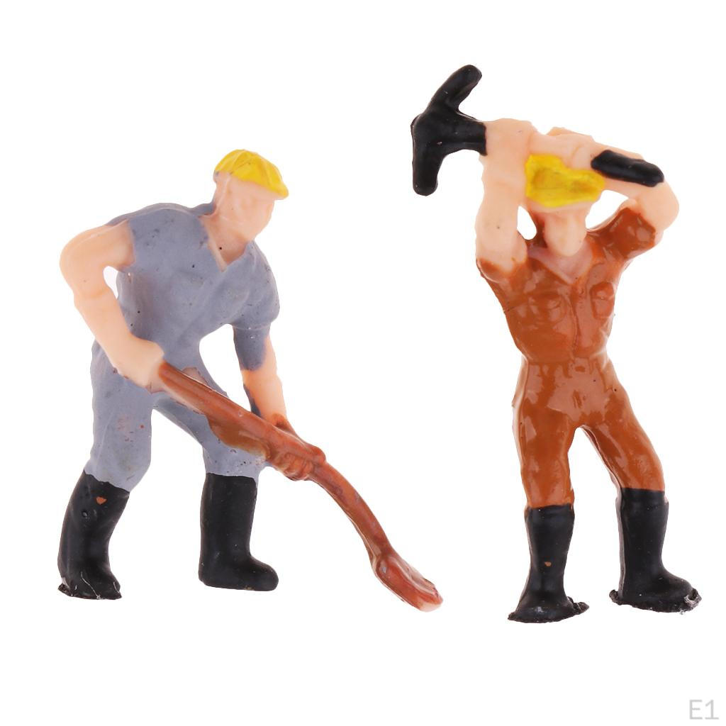 10x/Set 1/75 Worker People Action Figure Railway Scenery