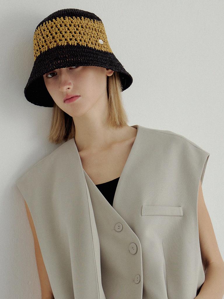 Meleuhen Helison Knitting Bucket Hat_2Color