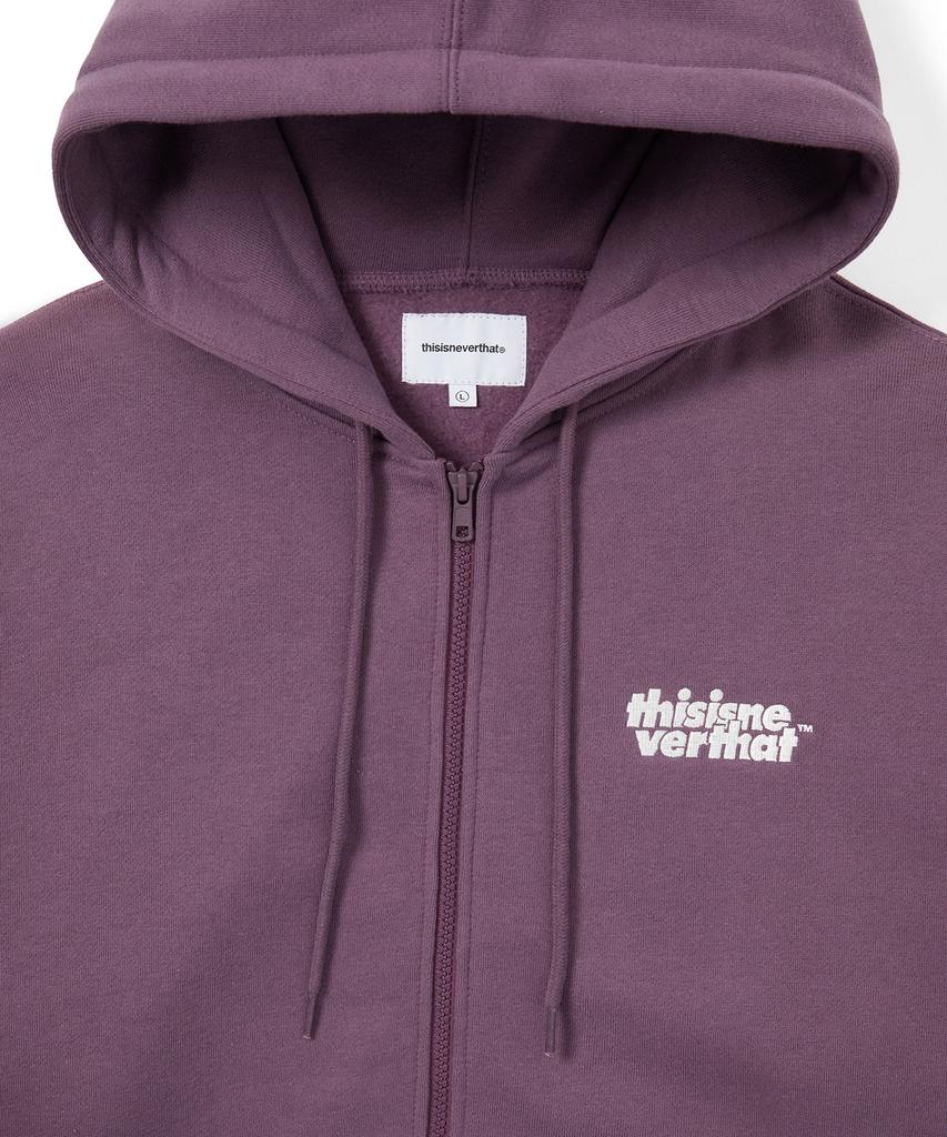 Thisisneverthat Ol-Logo Zip Up Hoodie Maroon