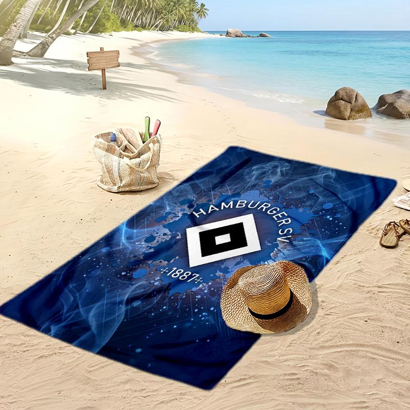 Hamburger SV Football Print Beach Towel, Large Soft Quick Dry Towel for Beach Camping Swimming