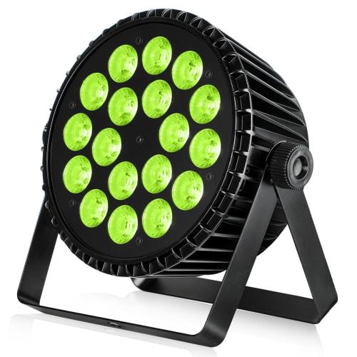 Betopper LED Stage Light, 18x18W 6-in-1 LED RGB+Amber+Lime Green+UV High-Power Can Lighting, DJ Light Strobe/Wash-Up Light, DMX512 7/11CH Professional