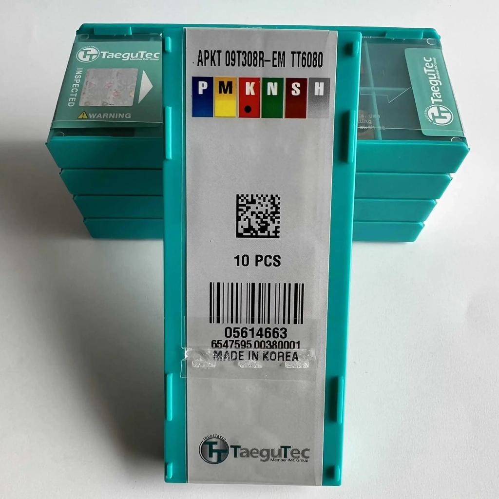 TaeguTec / APKT09T308R-EM TT6080 /Original Genuine CNC Alloy Blade 10 PCS