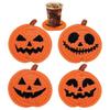 4/8Pcs Anti Scald Pumpkin Shaped Coasters Creative Decorative Placemats  Restaurant Table