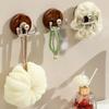 2pcs Reusable Double Hooks Wood Grain Clothes Hook Multi Purpose Suction Cup Hook  Universal