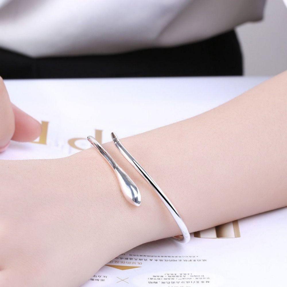 Open Adjustable Snake Bracelet Silver Color Charm Bracelet Fashion Open Bangle  Fashion Accessories