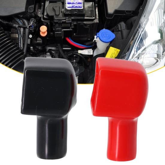 2Pcs/Set Battery Terminal Cover Universal Good Insulation Insulating Glue Protective Battery Terminal Protector Sleeve Cap 192681 192682 for Car