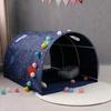Kids' Bed Tent, Playhouse, Kids Play Tent, Room Decor, Tunnel Tent, Bed Fall Prevention, Baby Sleeping Toy, Ages 2-14, Blue